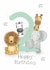 Cute Birthday Card - 2nd - Safari Animals created by Bumbleberry Park