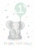 Cute 1st Birthday Elephant Party Card created by Bumbleberry Park