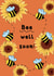 Cute Get Well Card - Bee Well Soon - Bees created by @Laura Lonsdale Designs