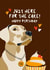 Cute Birthday Card - Golden Labrador - Just Here For The Cake created by Diva Doodle Designs