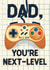Fun Father's Day Card - Next Level Dad - Controller created by Sweetlove Press