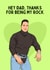 Funny Father's Day/Birthday Card - The Rock created by Sundiva Designs