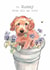 Cute Mother's Day Card - For Mummy - Puppy In Pansies created by Paper Shed Design