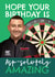 Punny Birthday Card - Nathan Aspinall - Darts created by AbiGoLucky