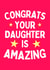 Funny Father's Day Card - From Daughter - Amazing created by Sundiva Designs