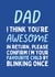 Funny Father's Day Card - You're Awesome created by Sundiva Designs