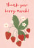 Punny Thank You Card - Thank You Berry Much - Strawberries created by Sarah Frances