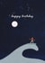 Arty Birthday Card - Celestial - Surfing created by Victoria Lucy Williams