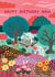 Pretty Birthday Card - For Nan - Colourful Garden - Greenhouse created by Pear Tree Press