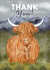 Cute Thank You Card - Highland Cow created by Hello Fridays Studio