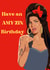 Amy Winehouse retro funny birthday card friends and family. Musical legend. created by TEA Designs