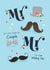 Funny Wedding Card - Mr And Mr - Moustaches created by  la la la     Designs