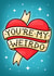 Cute Anniversary Card - You're My Weirdo - Tattoo Heart created by Wafflemamaart