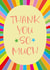 Classic Thank You Card - Rainbow Stripes created by size3art