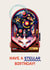 Retro Birthday Card - Have A Stellar Birthday - Pinball Machine created by Folio | Ian Owen