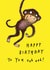 Cute Birthday Card - Monkey - You Ooh Ooh created by Sketchy Muma