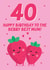Cute Birthday Card - 40th - Berry Best Mum created by Blush & Blossom 
