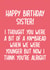 Funny Birthday Card - For Sister - Knobhead created by Pack a Punch Designs
