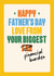 Funny Father's Day Card - From Your Biggest Financial Burden - Crossed Out created by Quitting Hollywood