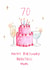 Pretty Birthday Card - 70th - Beautiful Mum created by HCD Illustration