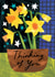 Arty Thinking of You Card - Daffodils created by Catherine Pape