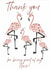 Thank you for being part of my flock - Flamingo Thank you card created by Ashley Roberts