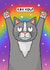 Cute Congratulations Card - Cat - Yay You! created by Wafflemamaart