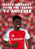 Arsenal Birthday Card - Gunners - Bukayo Saka created by Pink Peach Cards
