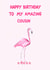 Pretty Birthday Card - Amazing Cousin - Flamingo created by HCD Illustration