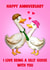 Cute Anniversary Card - Love Being A Silly Goose With You - Hearts created by Poppy & Mabel 