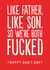 Rude Father's Day Card - Like Father, Like Son created by The Buddy Fernandez Card Co.