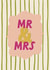 Modern Wedding Card - Mr & Mrs created by Sweetlove Press