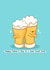 Cute Father's Day Card - Beer Pun - Beer-lliant Dad created by Rosalie Perl