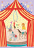 Cute Birthday Card - Circus Animals - Big Top created by Louise Tiler