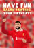 Football Birthday Card - Mo Salah - Liverpool created by Pink Peach Cards
