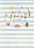 Cute Father's Day Card - Best Dad Ever! - Striped Design created by Love Lucy Illustration