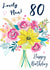 80th birthday card for Nan - Classic - Floral created by Katie Phythian Design