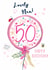Pretty 50th Birthday balloon Card - for Nan - Classic - Floral created by Katie Phythian Design