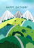 Classic Birthday Card - For Him - Mountains created by Pear Tree Press