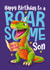 Cute Birthday Card - Roarsome Son - Dinosaur created by Atwood & Atwood