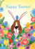 Cute Easter Card - Basset Hound created by Marina Halak