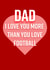 Classic Father's Day Card - More Than Football created by PEA GREEN PRINTS