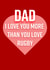 Classic Father's Day Card - More Than Rugby created by PEA GREEN PRINTS