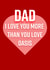 Funny Father's Day Card - Love You More Than Oasis created by PEA GREEN PRINTS