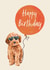 Cute Birthday Card - Cockapoo - Balloon created by Debbie Daley Illustrations