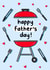 Cute Happy Father's day card for those king of the grill dad's created by Holly Murray Doodles