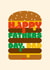 Arty Father's Day Card - Burger created by Dicky Bird