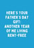 Funny Father's Day Card - Living Rent Free created by Sundiva Designs