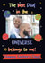 Cute Father's Day Card - Best In The Universe created by Pom Pom Party Cards