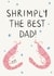 Cute Birthday/ Father's Day Card - Shrimply The Best - Pun created by Lauren Barclay